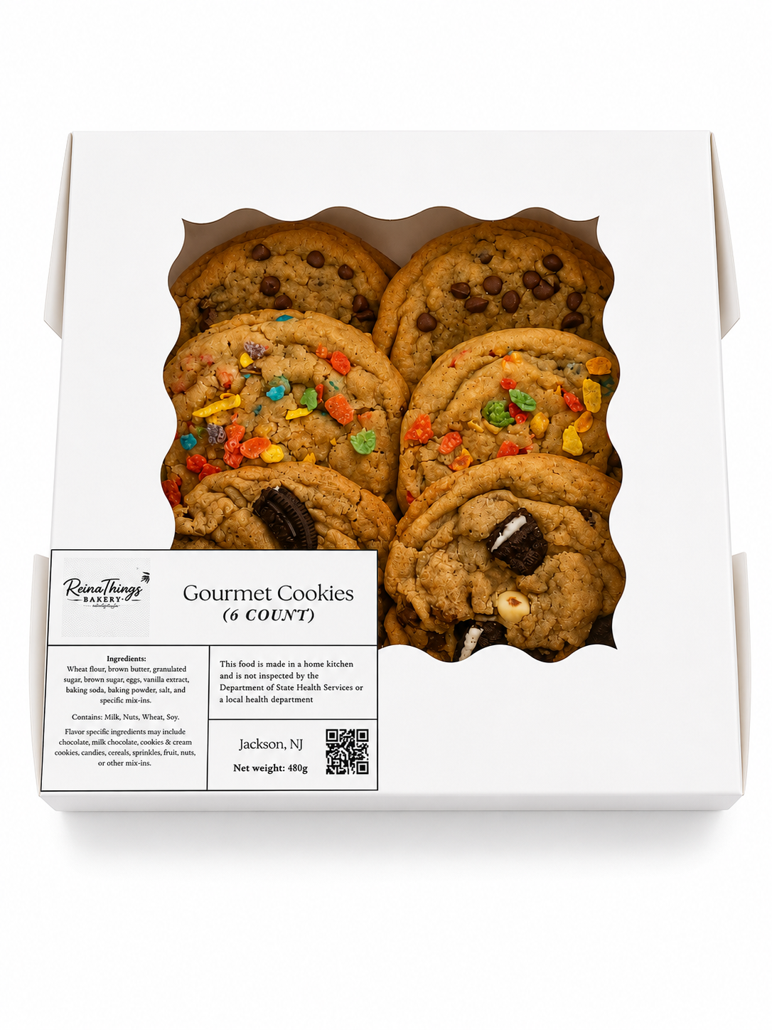 August Gourmet Cookie Box (6 Count)
